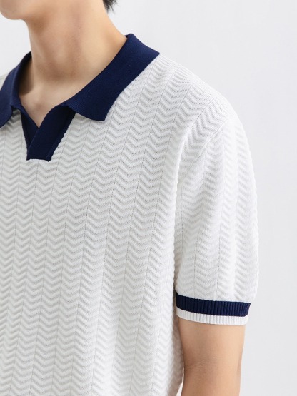 Men's Classic Business Casual Short Sleeve Polo Shirt