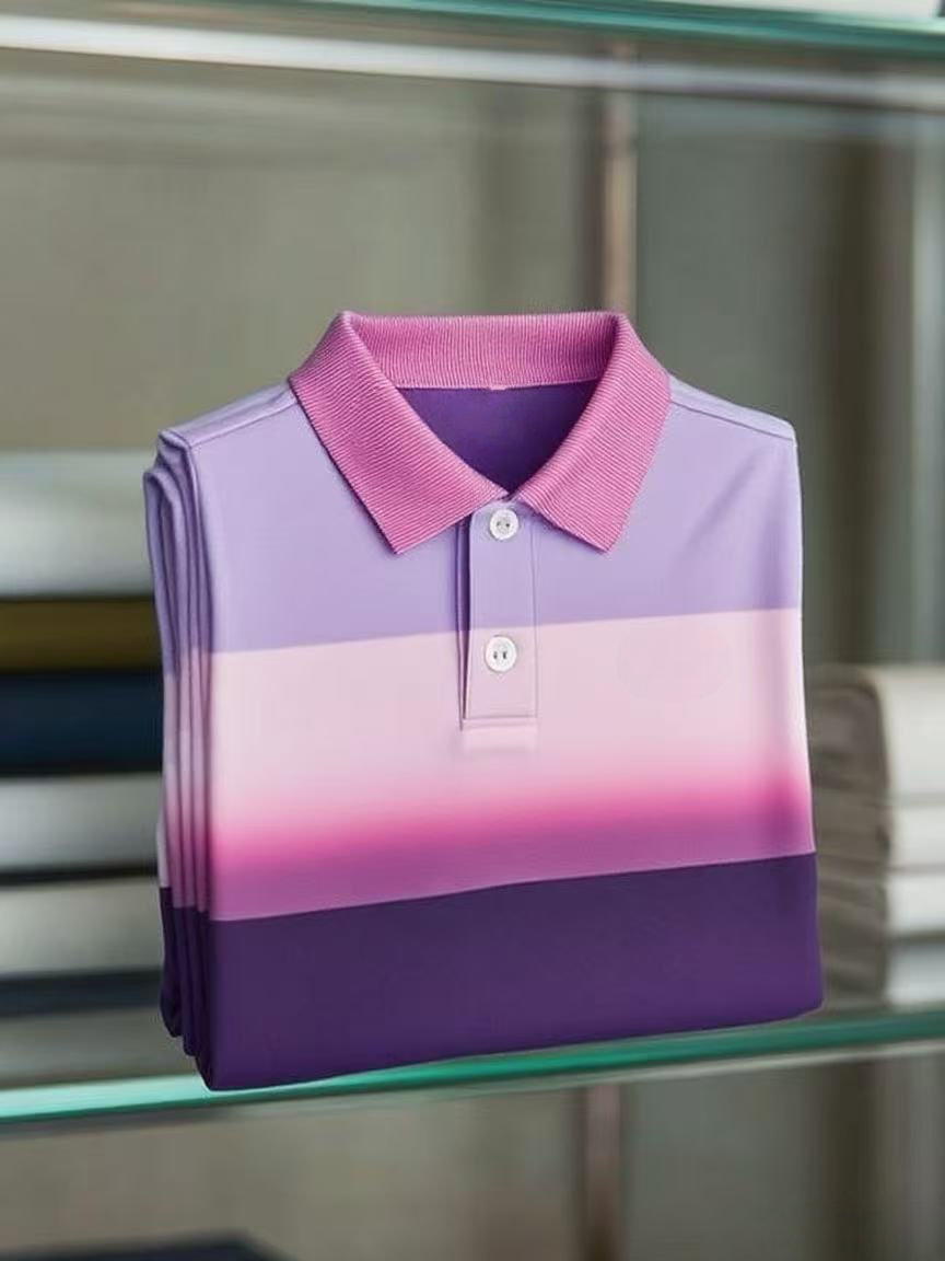 Men's Casual Business Long Sleeve Polo Shirt