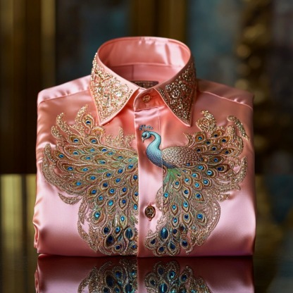 Men's Satin Luxe Long Sleeve Button Down Shirt