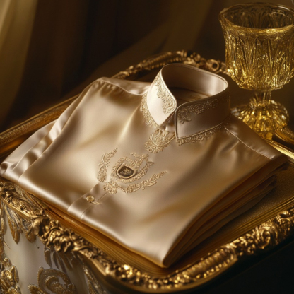 Men's Satin Luxe Long Sleeve Button Down Shirt