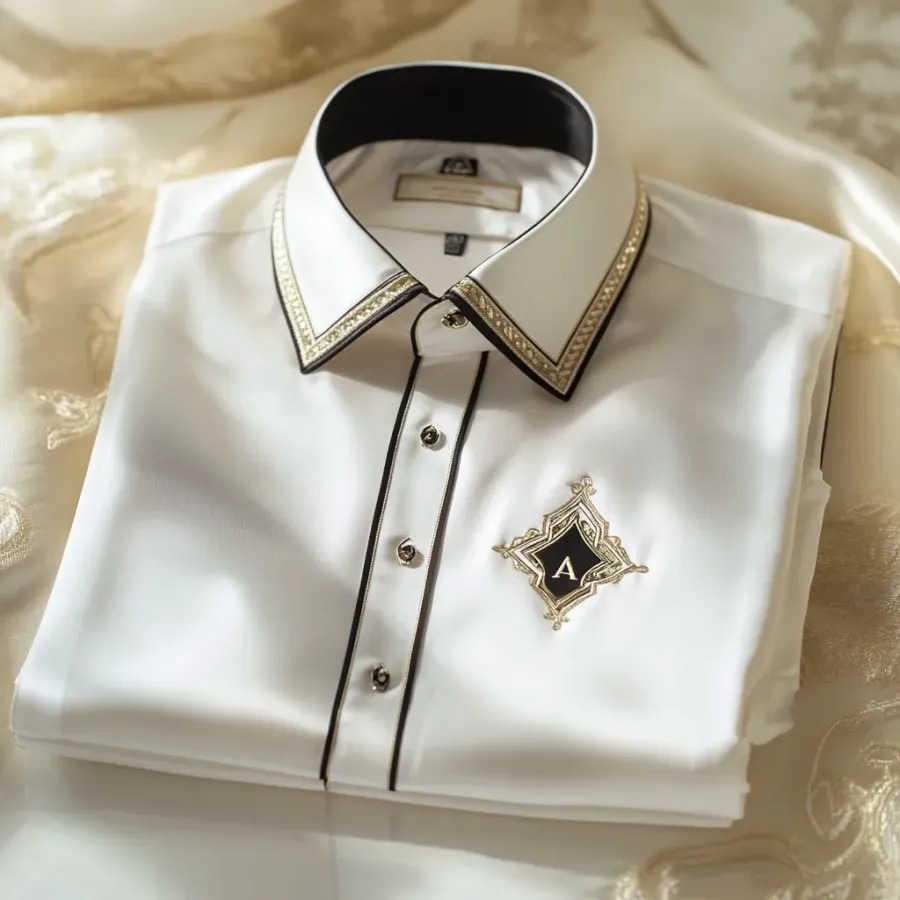 Men's Satin Luxe Long Sleeve Button Down Shirt