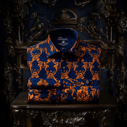 Men's Satin Luxe Long Sleeve Button Down Shirt