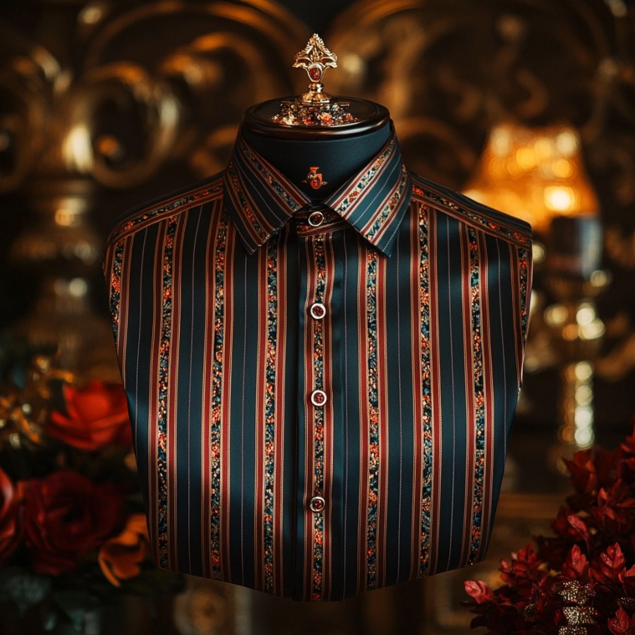 Men's Satin Luxe Long Sleeve Button Down Shirt