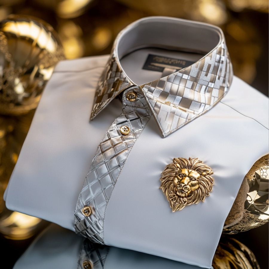 Men's Satin Luxe Long Sleeve Button Down Shirt