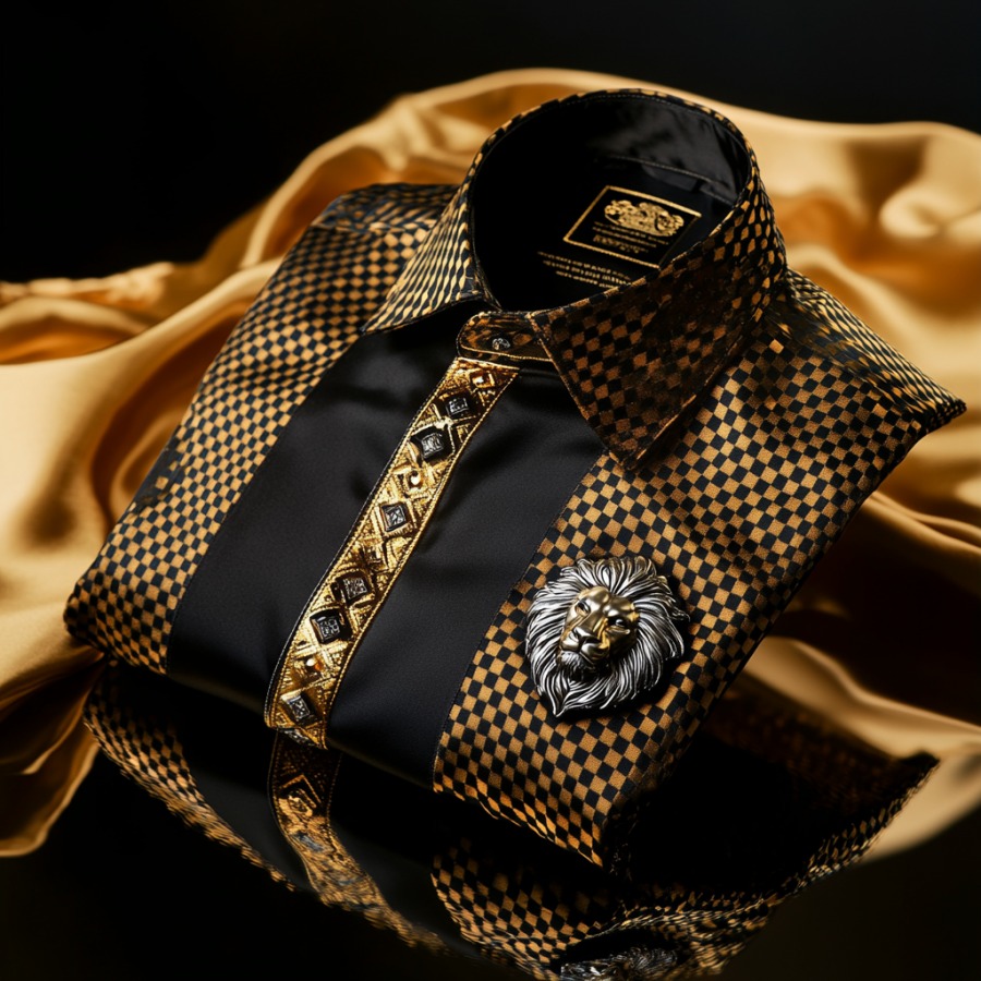 Men's Satin Luxe Long Sleeve Button Down Shirt