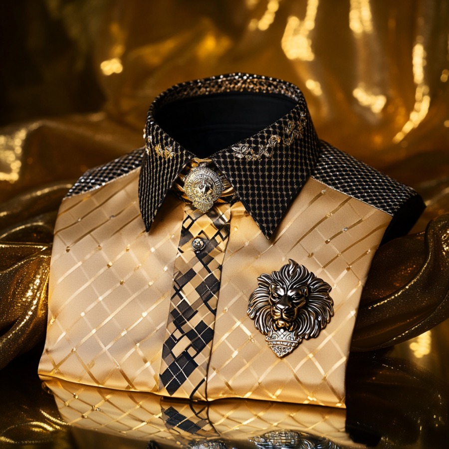 Men's Satin Luxe Long Sleeve Button Down Shirt