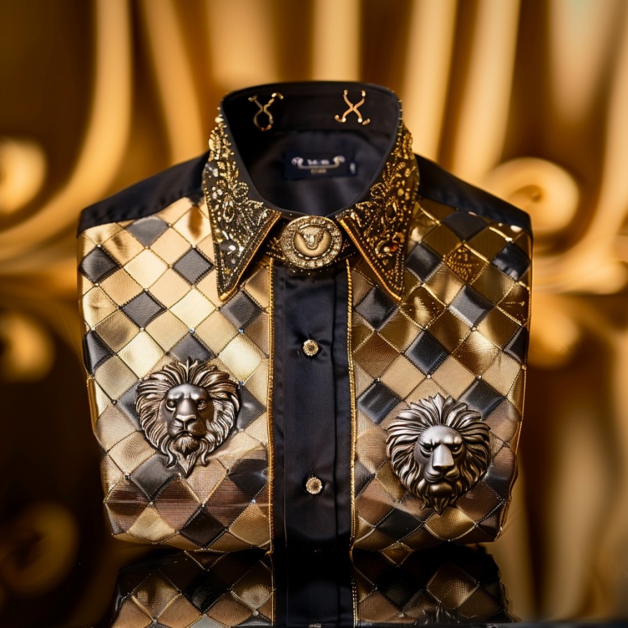 Men's Satin Luxe Long Sleeve Button Down Shirt