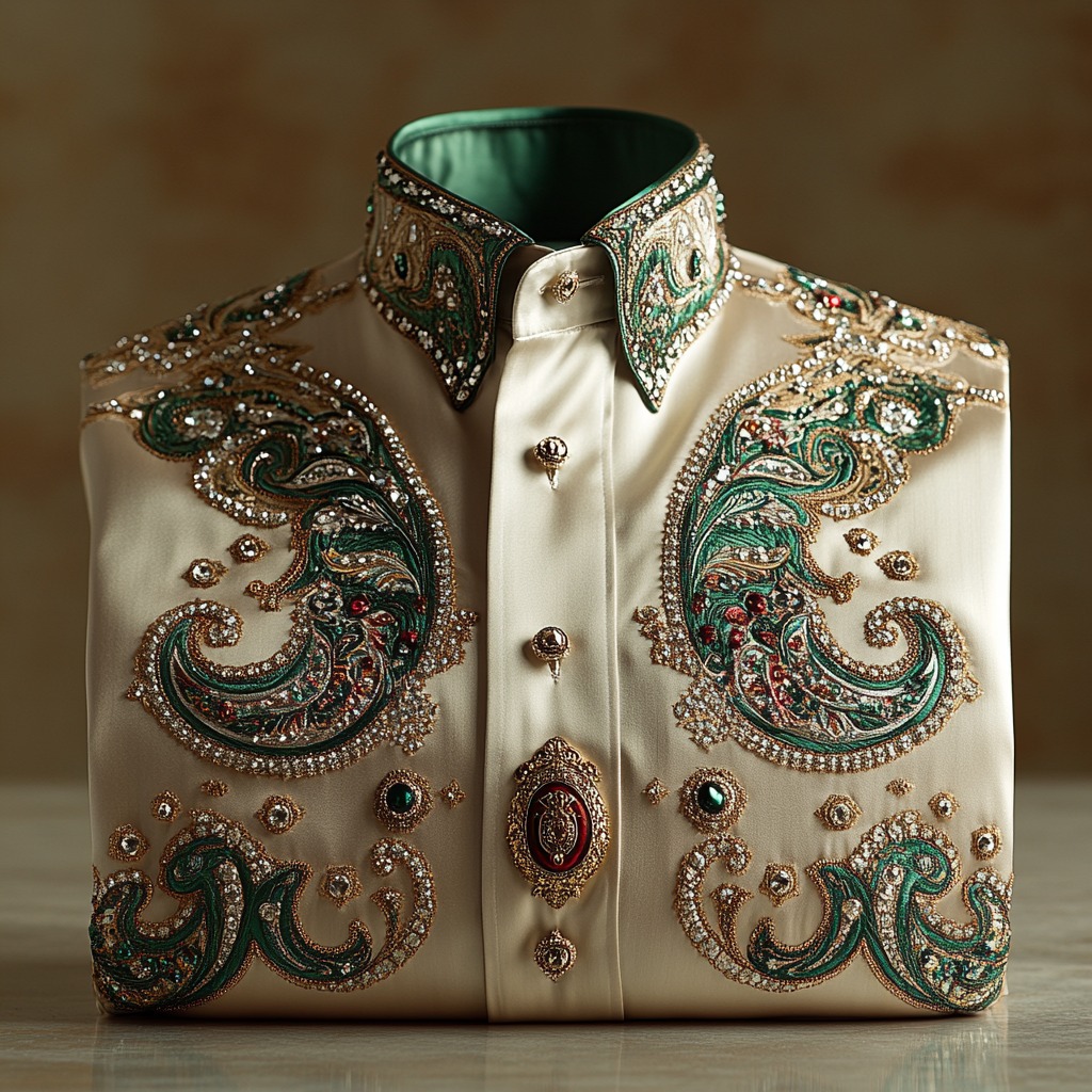 Men's Satin Luxe Long Sleeve Button Down Shirt