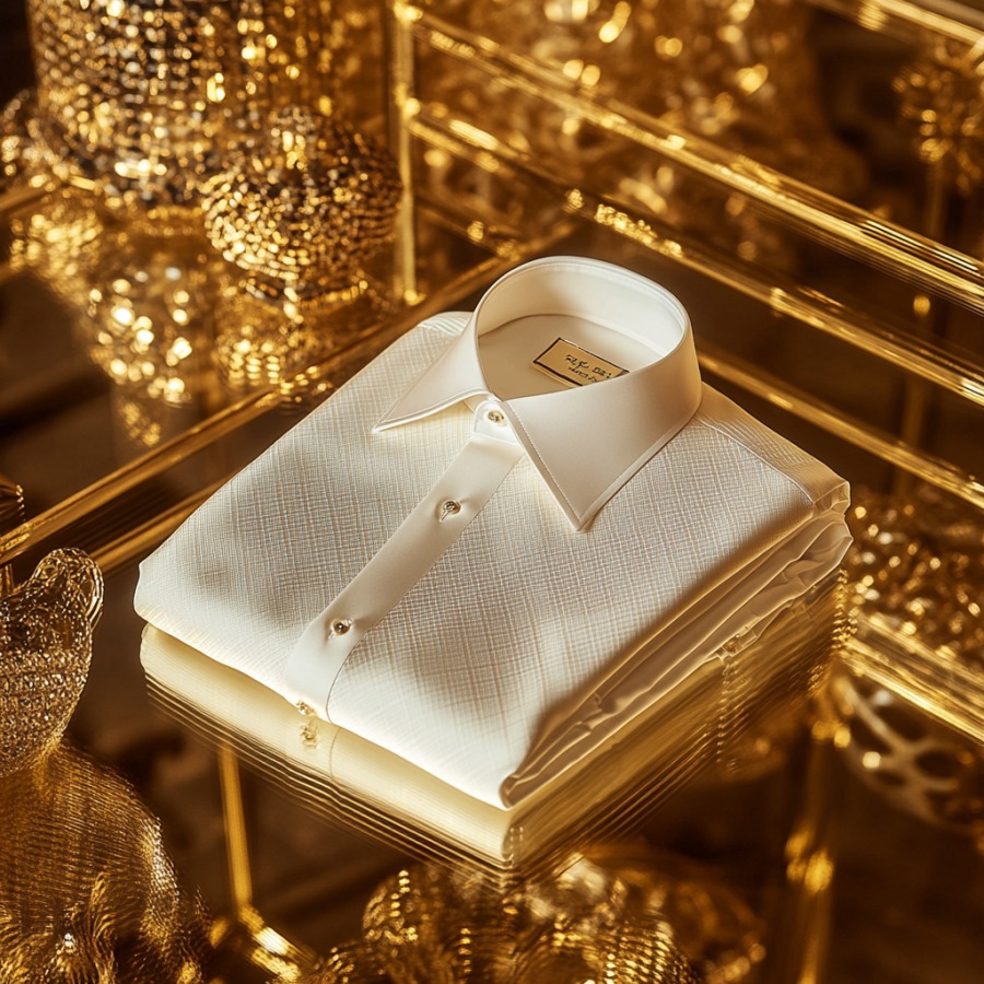 Men's Satin Luxe Long Sleeve Button Down Shirt