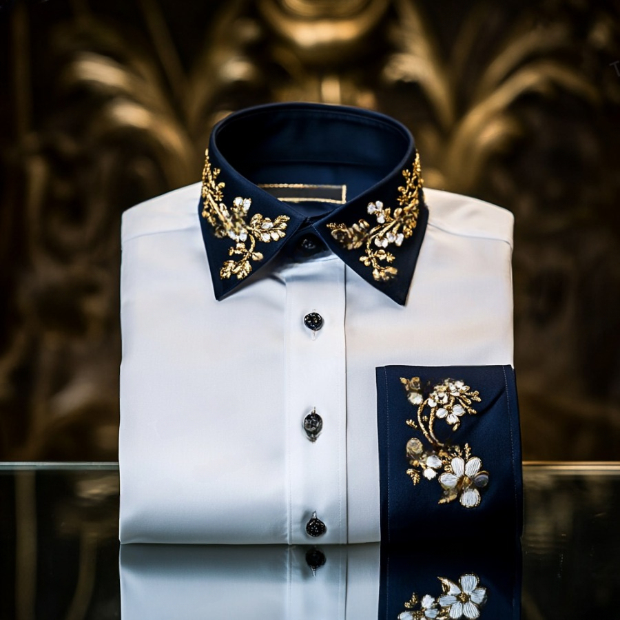 Men's Luxe Satin Long Sleeve Shirt