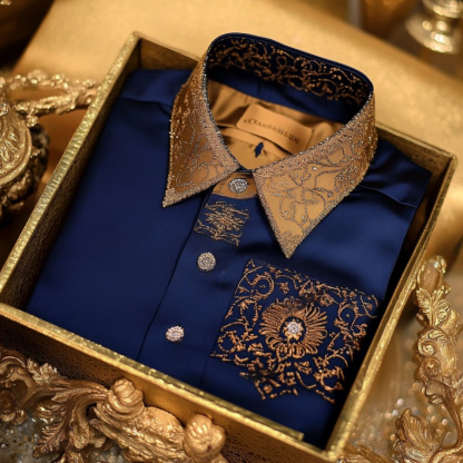 Men's Luxe Satin Long Sleeve Shirt