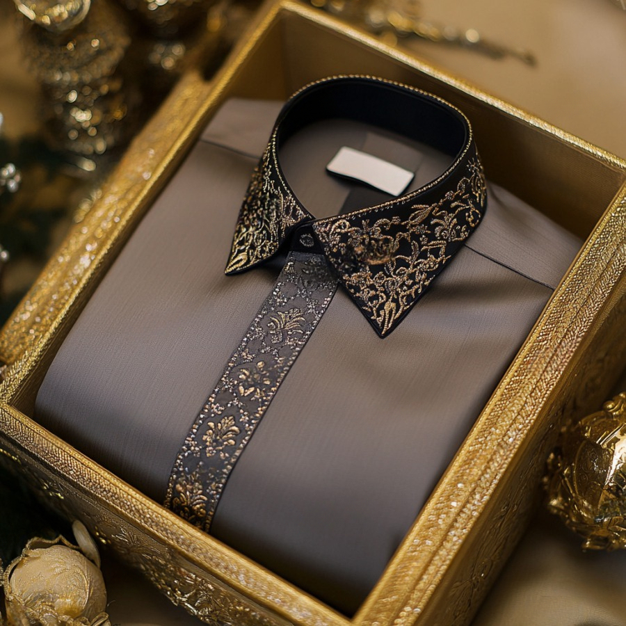 Men's Luxe Satin Long Sleeve Shirt