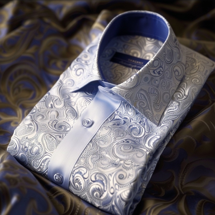 Men's Luxe Satin Long Sleeve Shirt