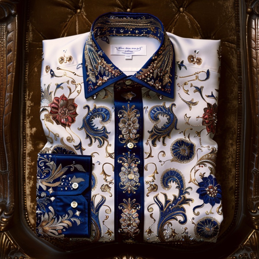 Men's Luxe Satin Long Sleeve Shirt