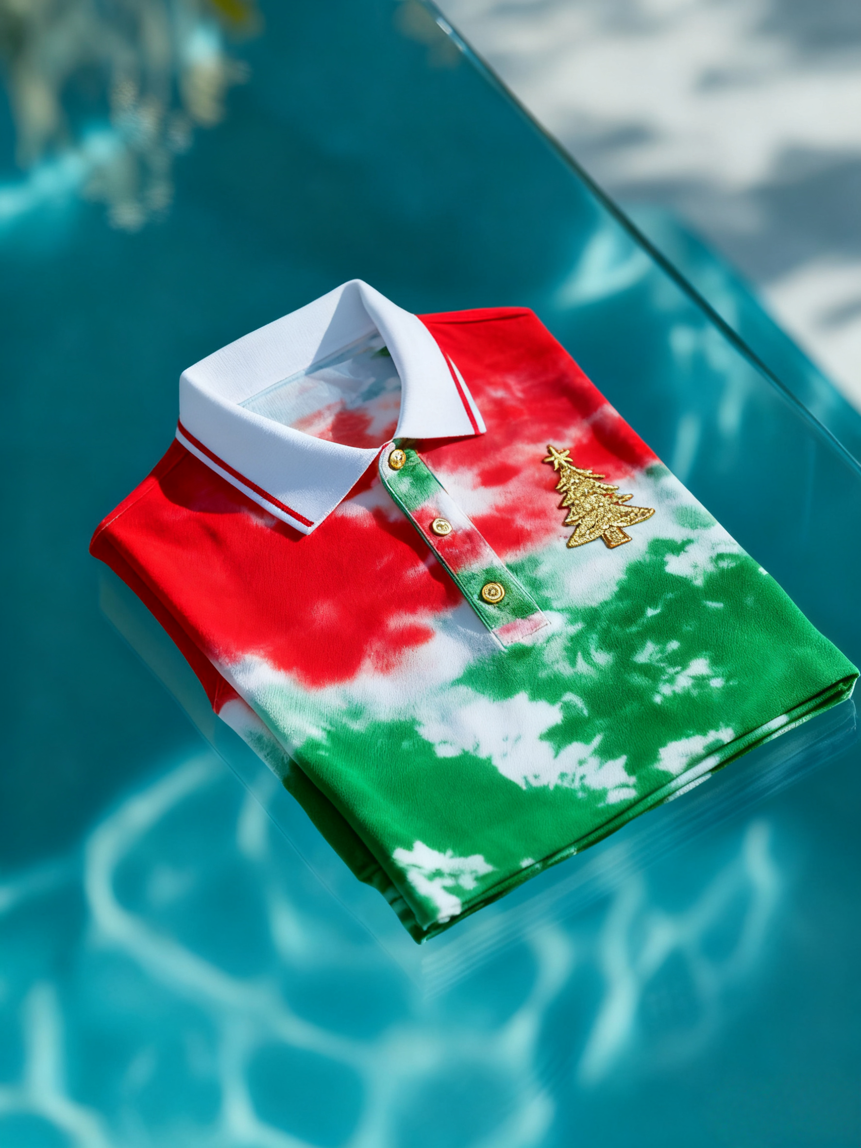 Men's Christmas Long Sleeve Polo Shirt