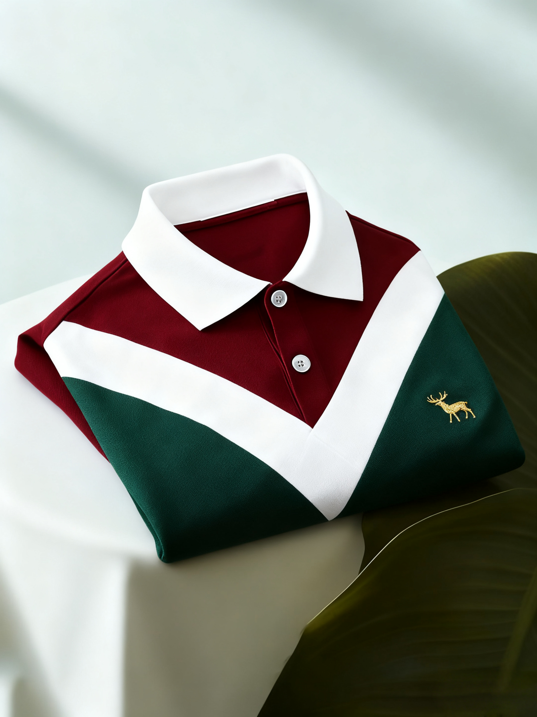 Men's Christmas Long Sleeve Polo Shirt