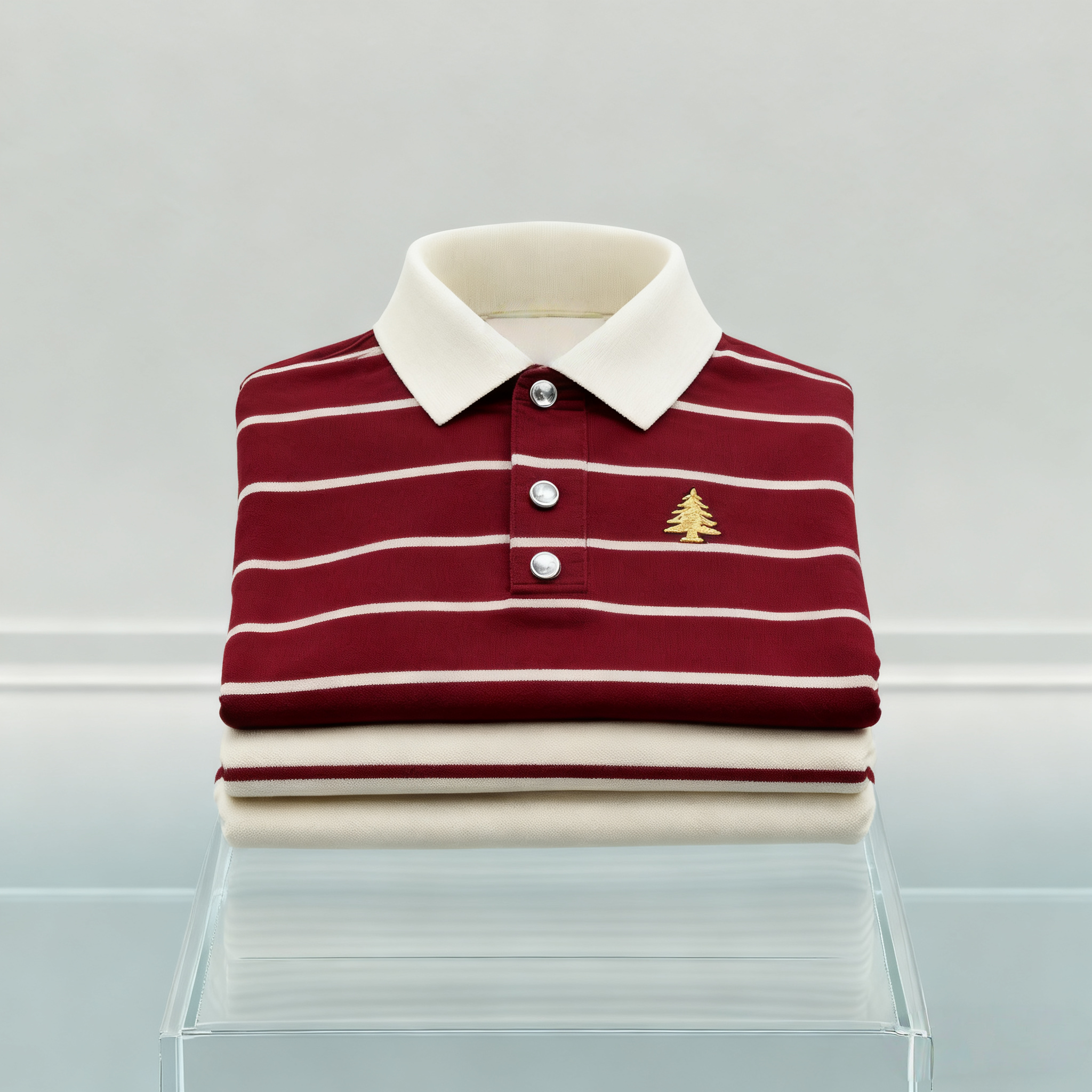 Men's Christmas Long Sleeve Polo Shirt