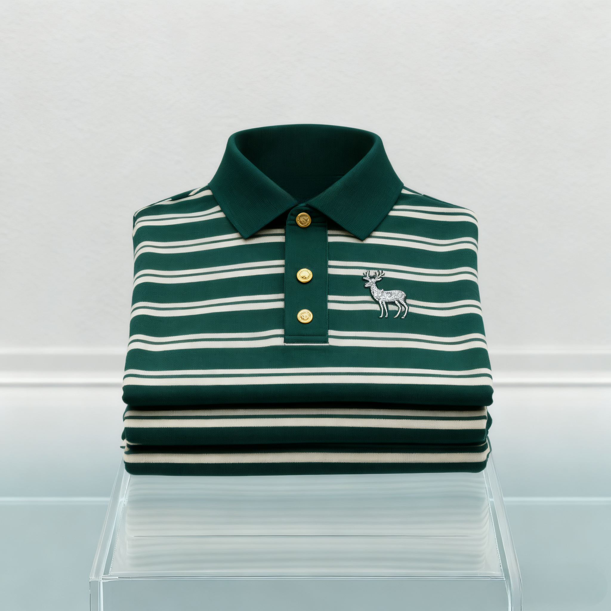 Men's Christmas Long Sleeve Polo Shirt