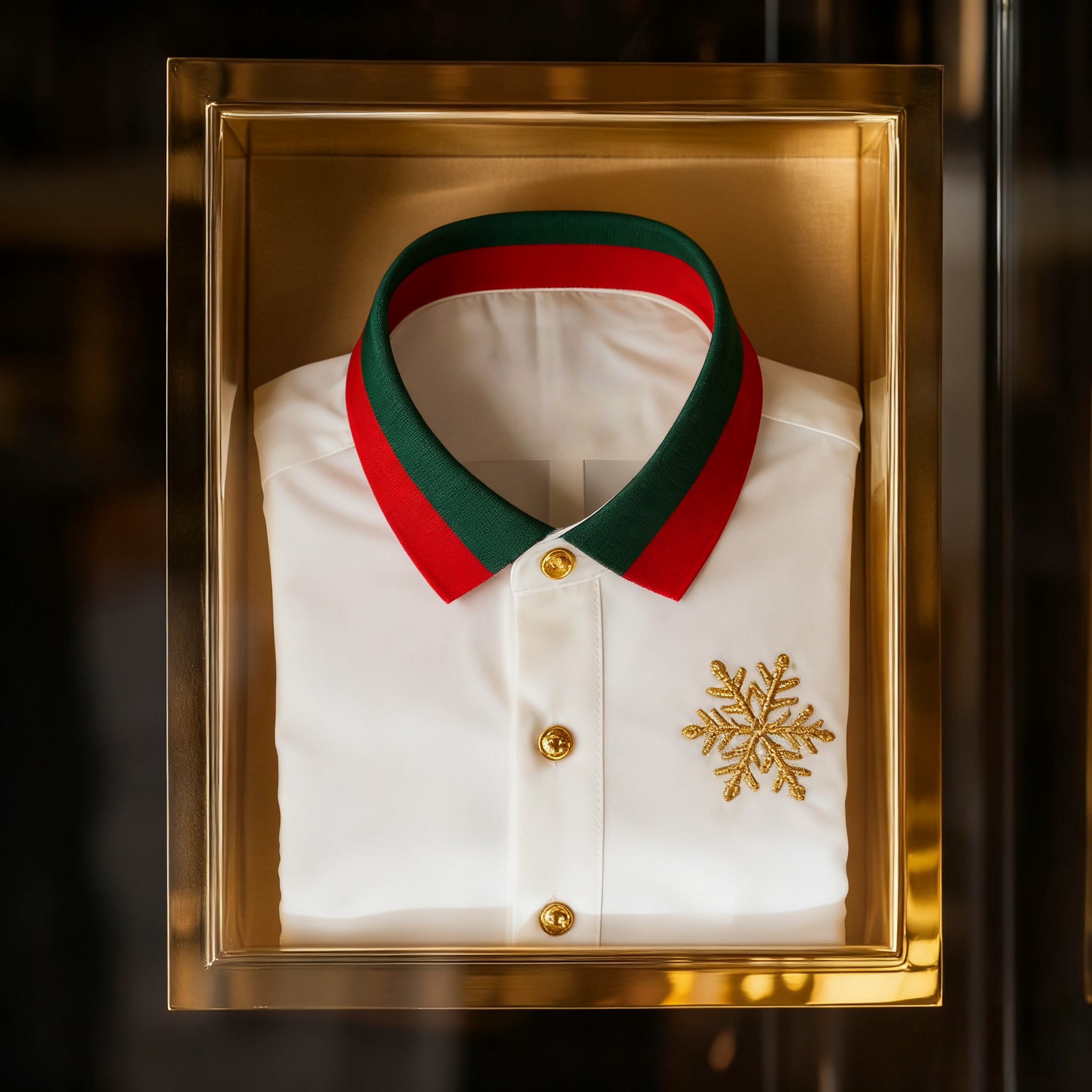 Men's Christmas Long Sleeve Polo Shirt