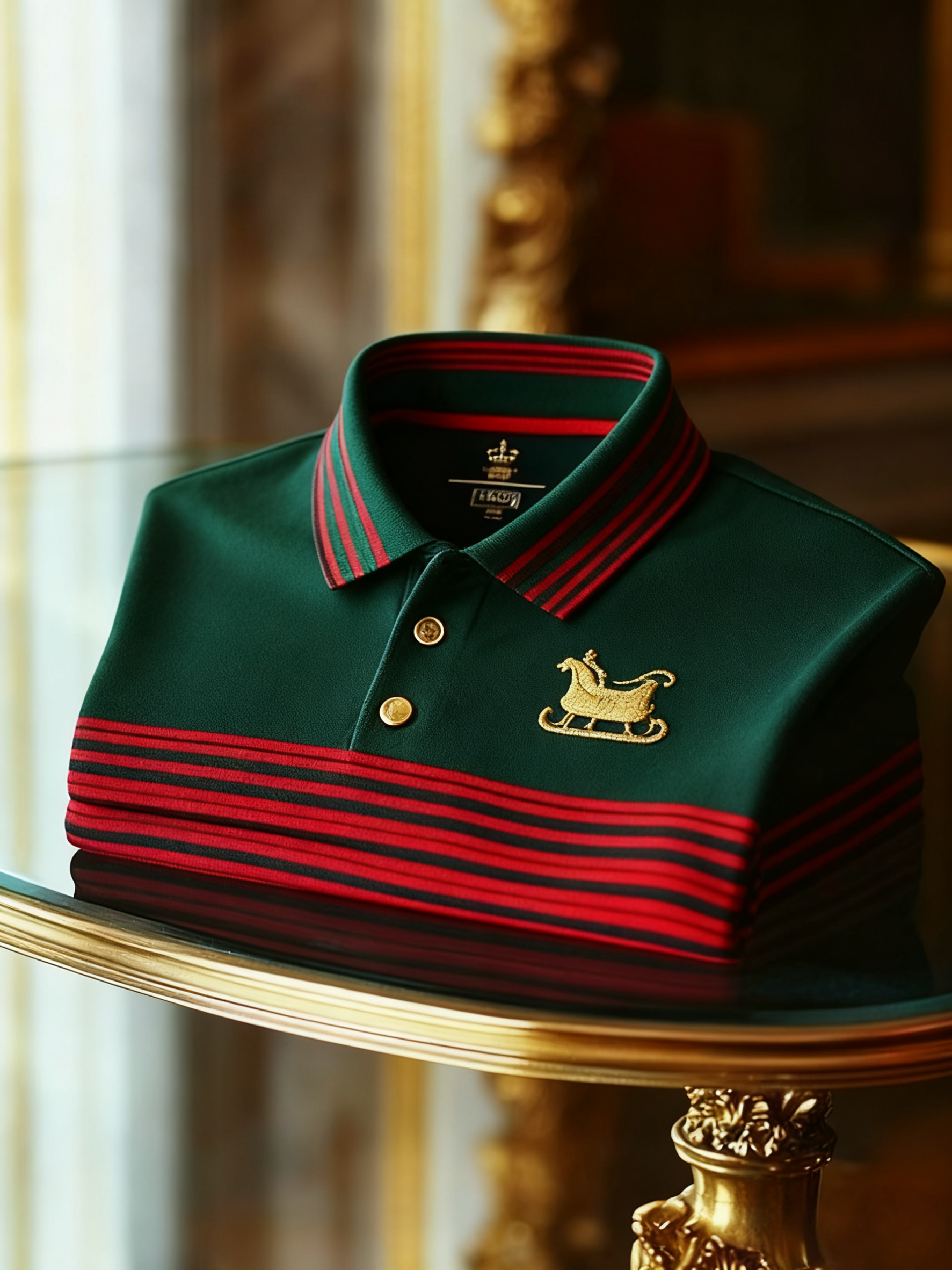 Men's Christmas Long Sleeve Polo Shirt