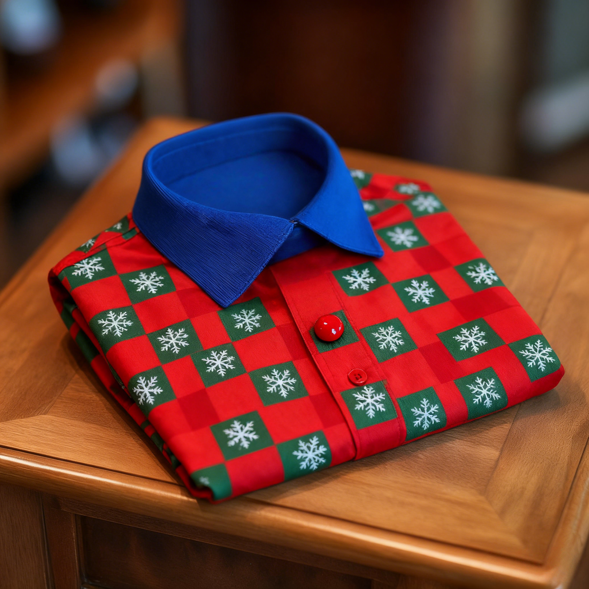 Men's Christmas Long Sleeve Polo Shirt