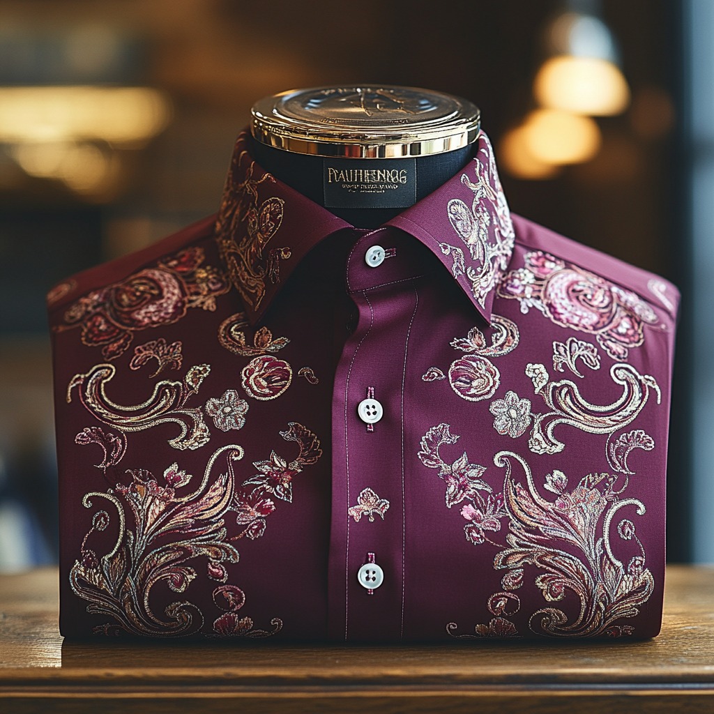 Men's Luxe Satin Long Sleeve Shirt