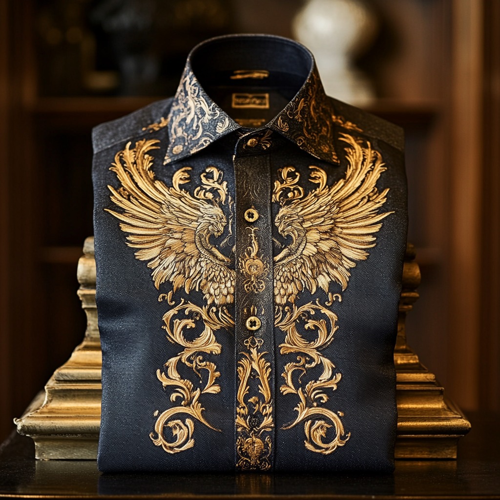 Men's Luxe Satin Long Sleeve Shirt