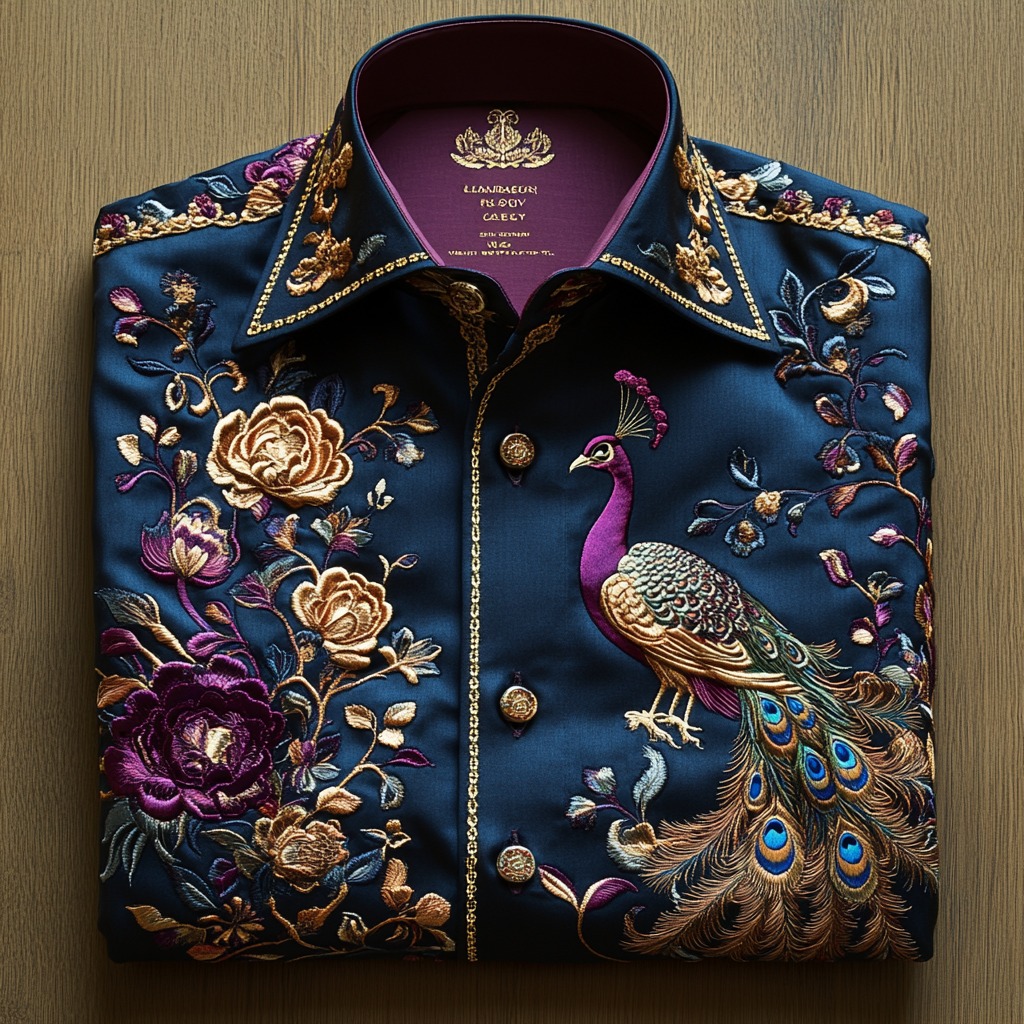 Men's Luxe Satin Long Sleeve Shirt