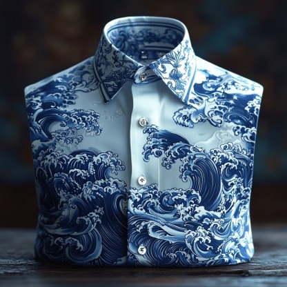 Men's Luxe Satin Long Sleeve Shirt