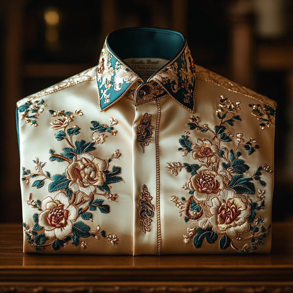 Men's Luxe Satin Long Sleeve Shirt