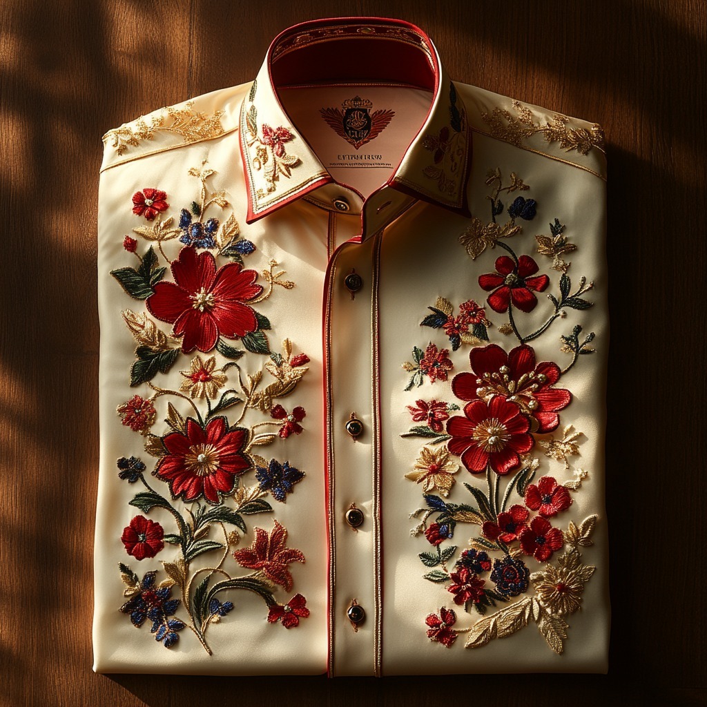 Men's Luxe Satin Long Sleeve Shirt