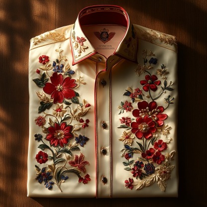 Men's Luxe Satin Long Sleeve Shirt