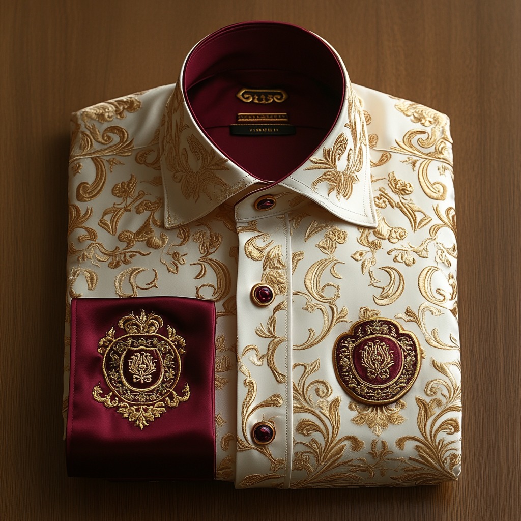 Men's Luxe Satin Long Sleeve Shirt