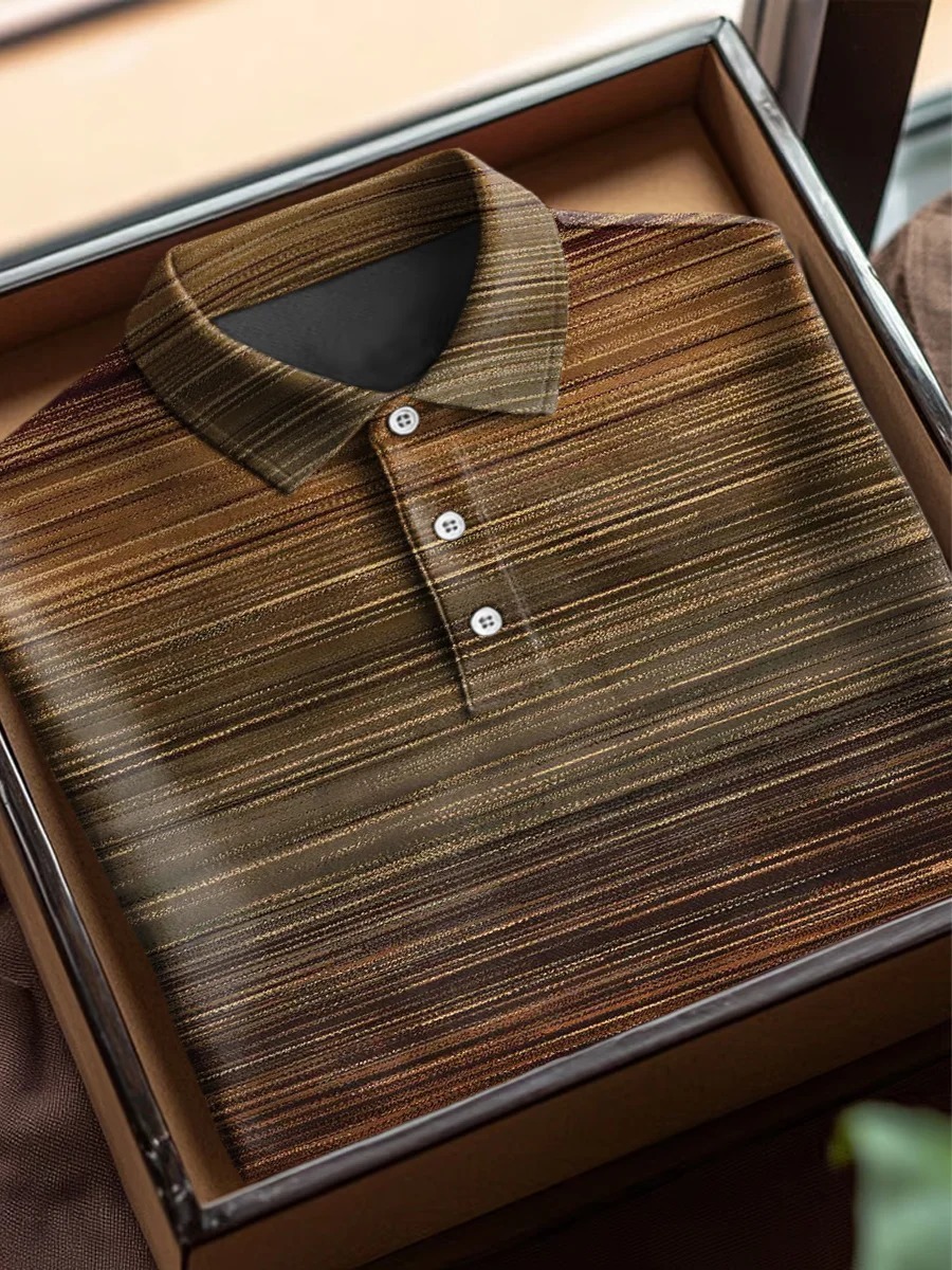 Men's Business Casual Black and Yellow Plaid Logo Button Short Sleeve 