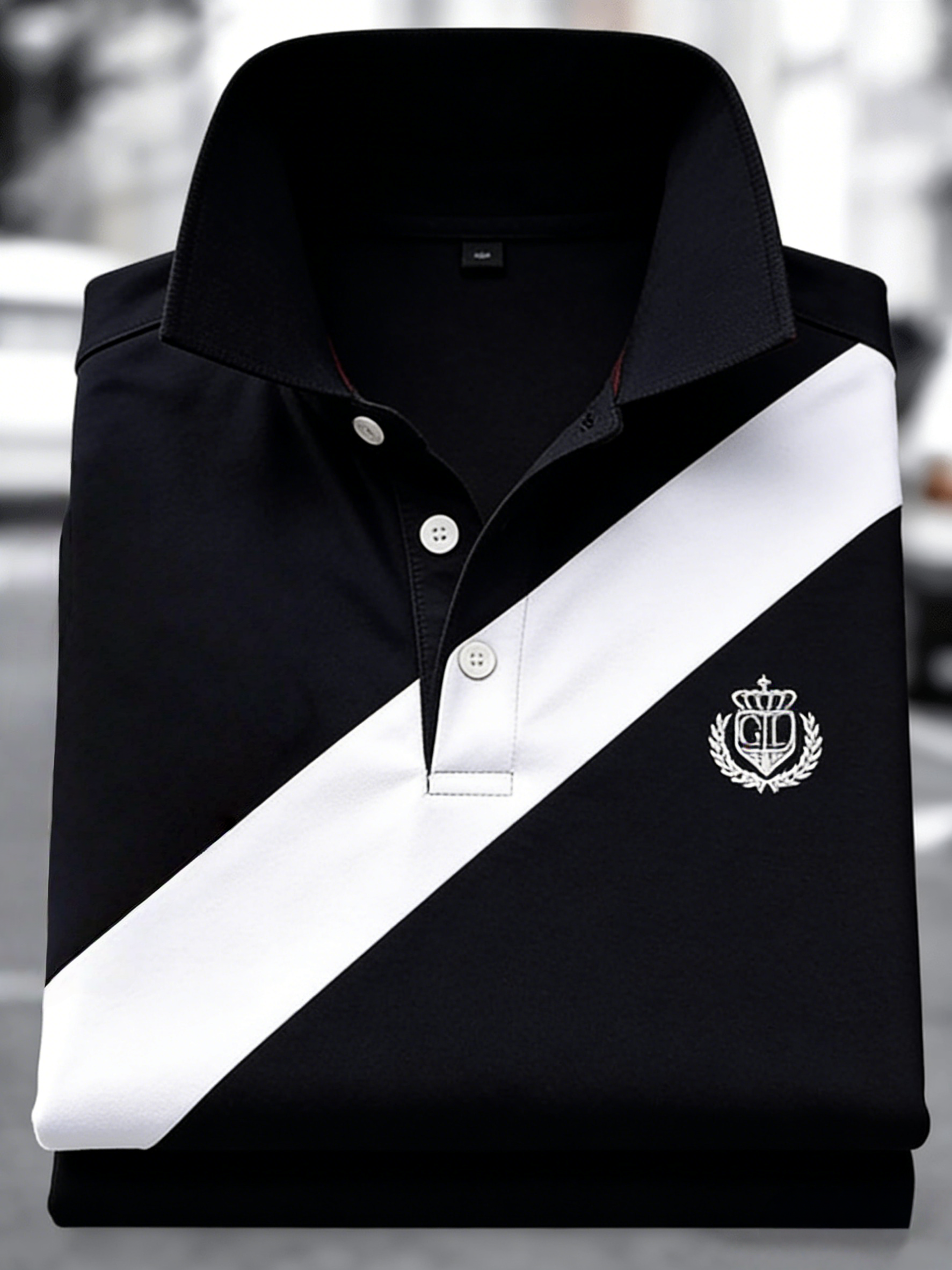 Men's Classic Business Button Short Sleeve Polo Shirt
