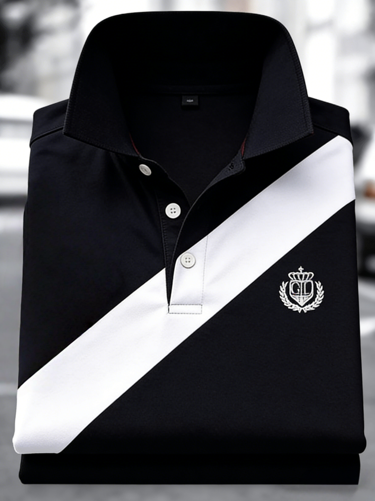 Men's Classic Business Button Short Sleeve Polo Shirt