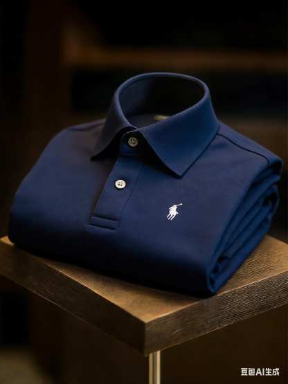 Men's Classic Business Button Short Sleeve Polo Shirt