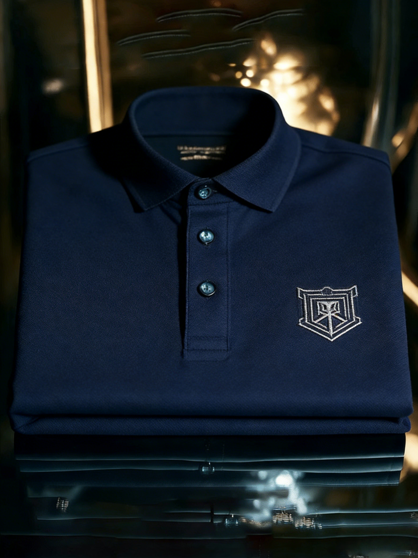 Men's Classic Business Button Short Sleeve Polo Shirt