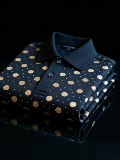 Men's Classic Business Button Short Sleeve Polo Shirt