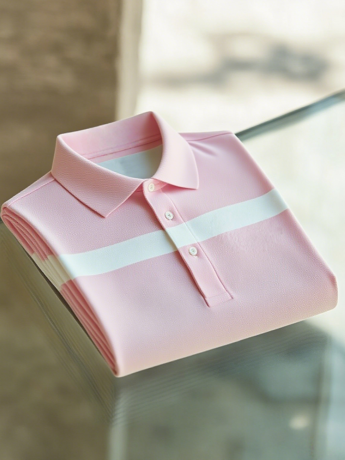 Men's Classic Business Button Short Sleeve Polo Shirt