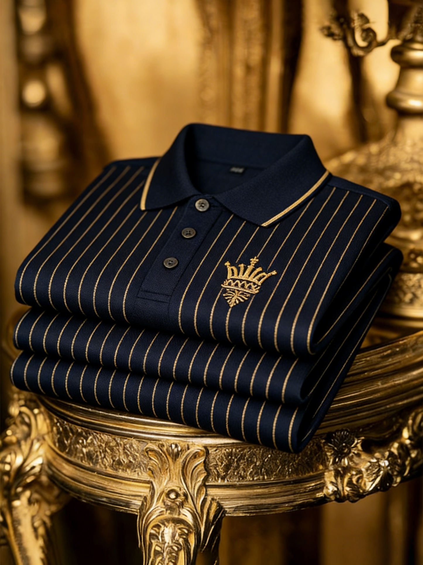 Men's Classic Business Button Short Sleeve Polo Shirt