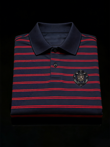 Men's Classic Business Button Short Sleeve Polo Shirt