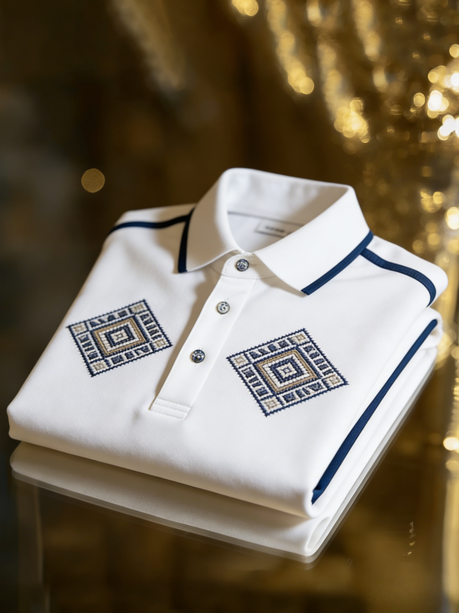 Men's Classic Business Button Short Sleeve Polo Shirt