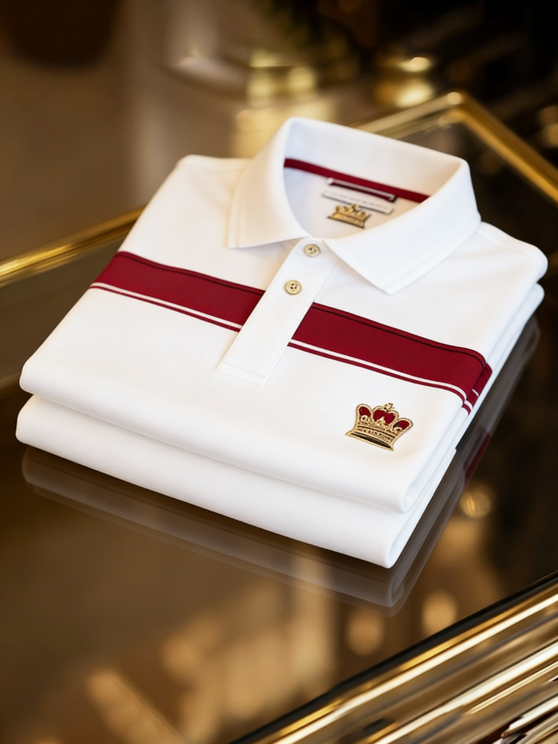 Men's Classic Business Button Short Sleeve Polo Shirt