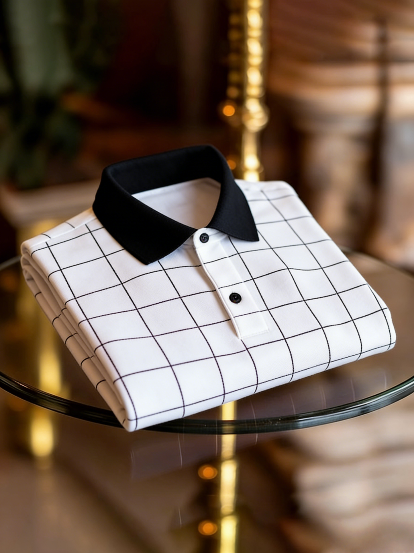 Men's Classic Business Button Short Sleeve Polo Shirt