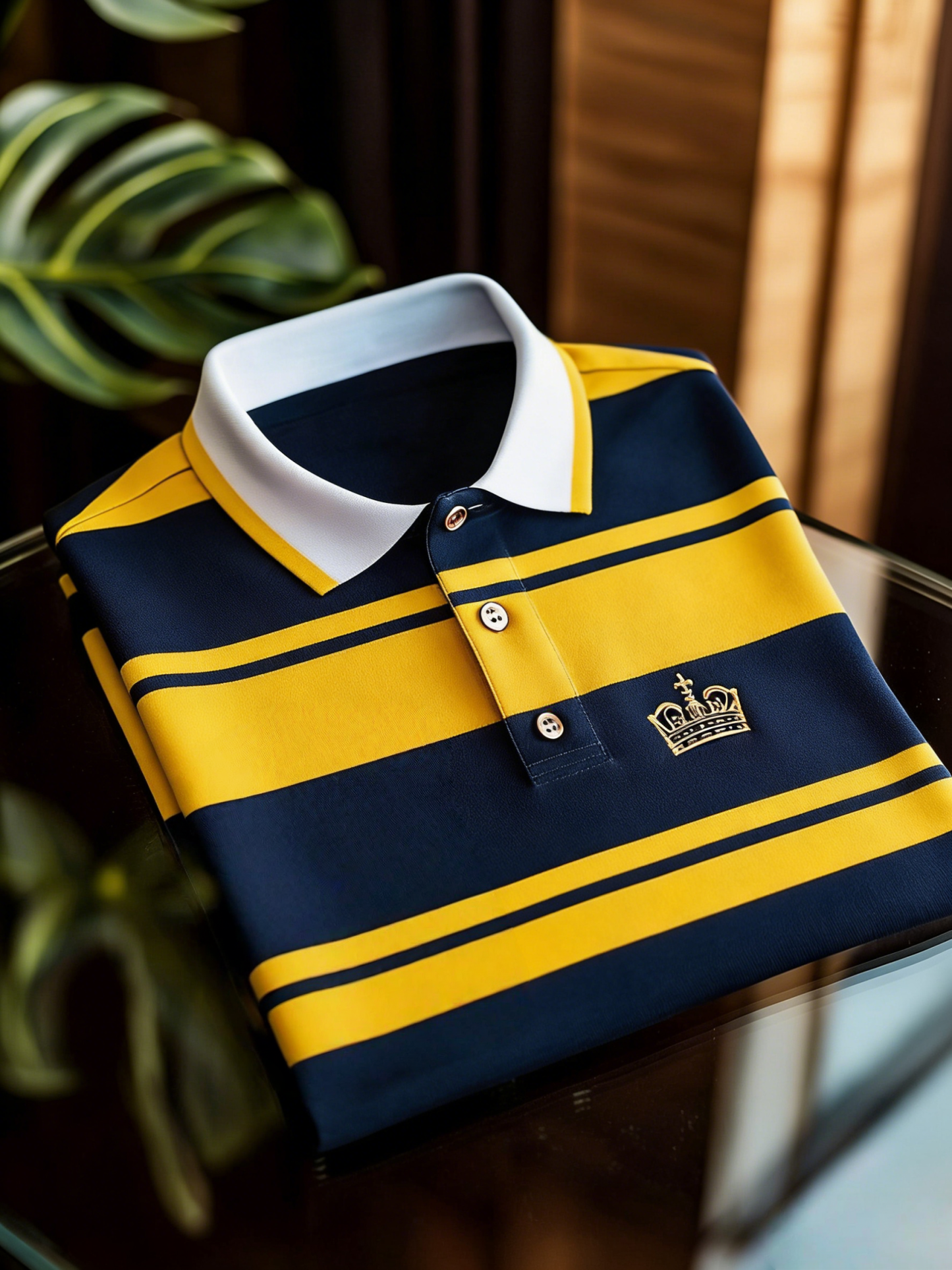 Men's Classic Business Button Short Sleeve Polo Shirt