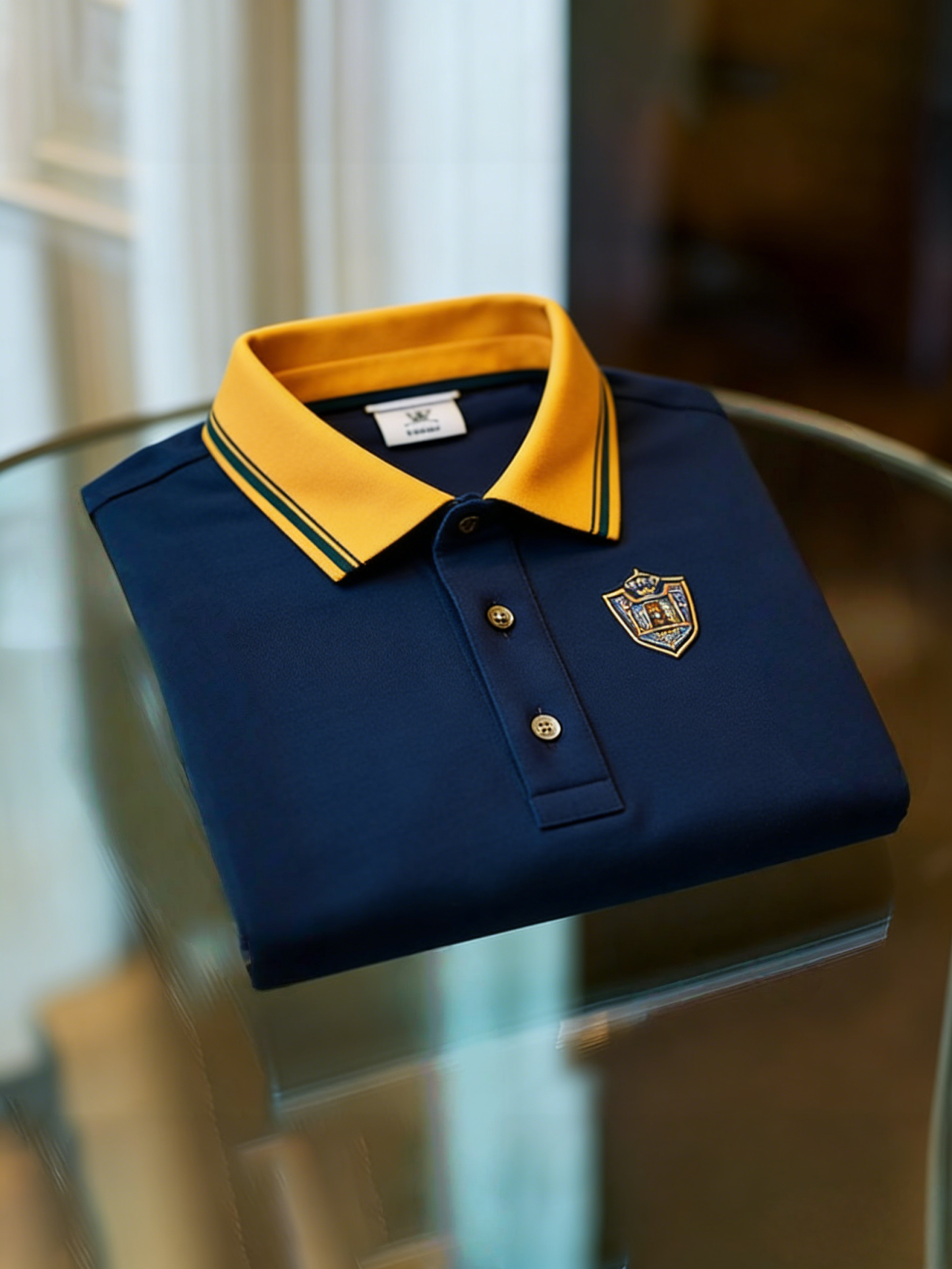 Men's Classic Business Button Short Sleeve Polo Shirt