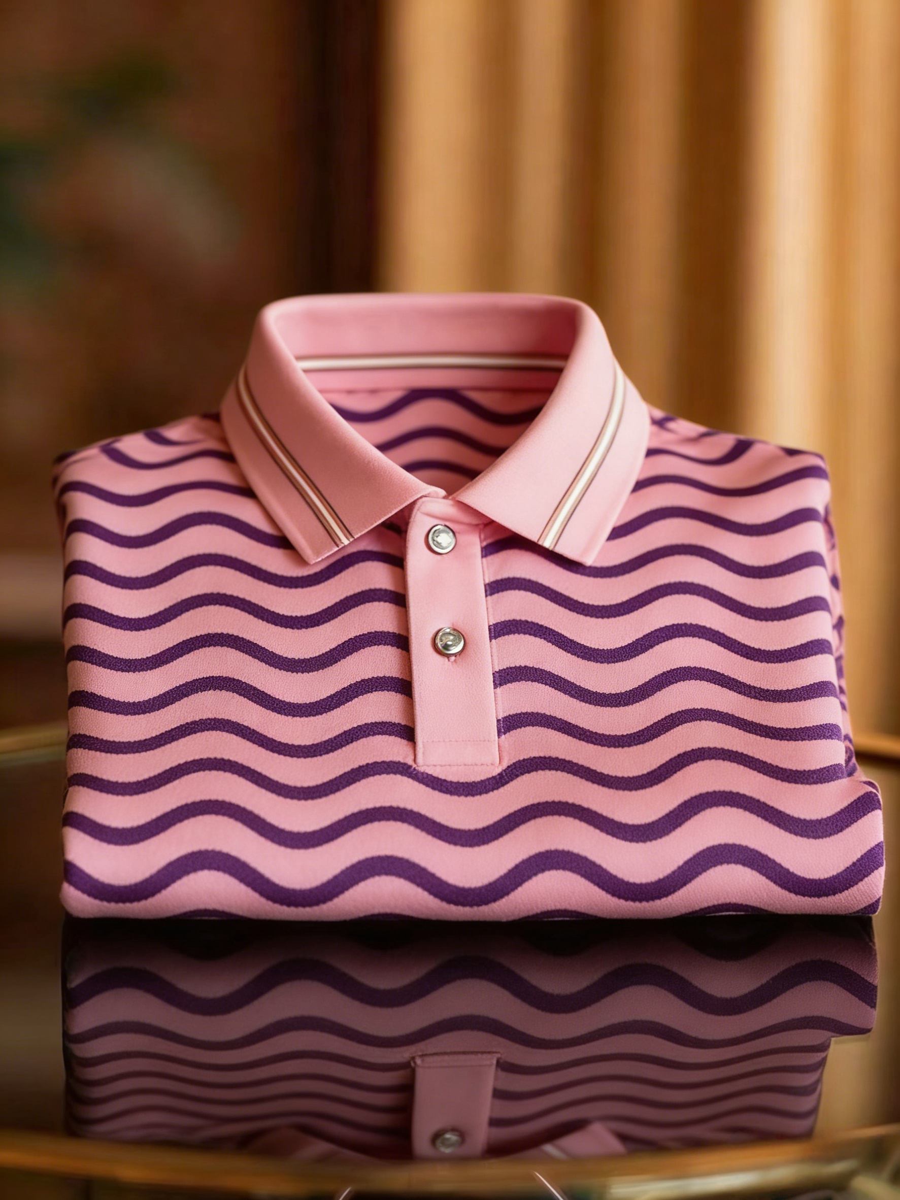 Men's Classic Business Button Short Sleeve Polo Shirt