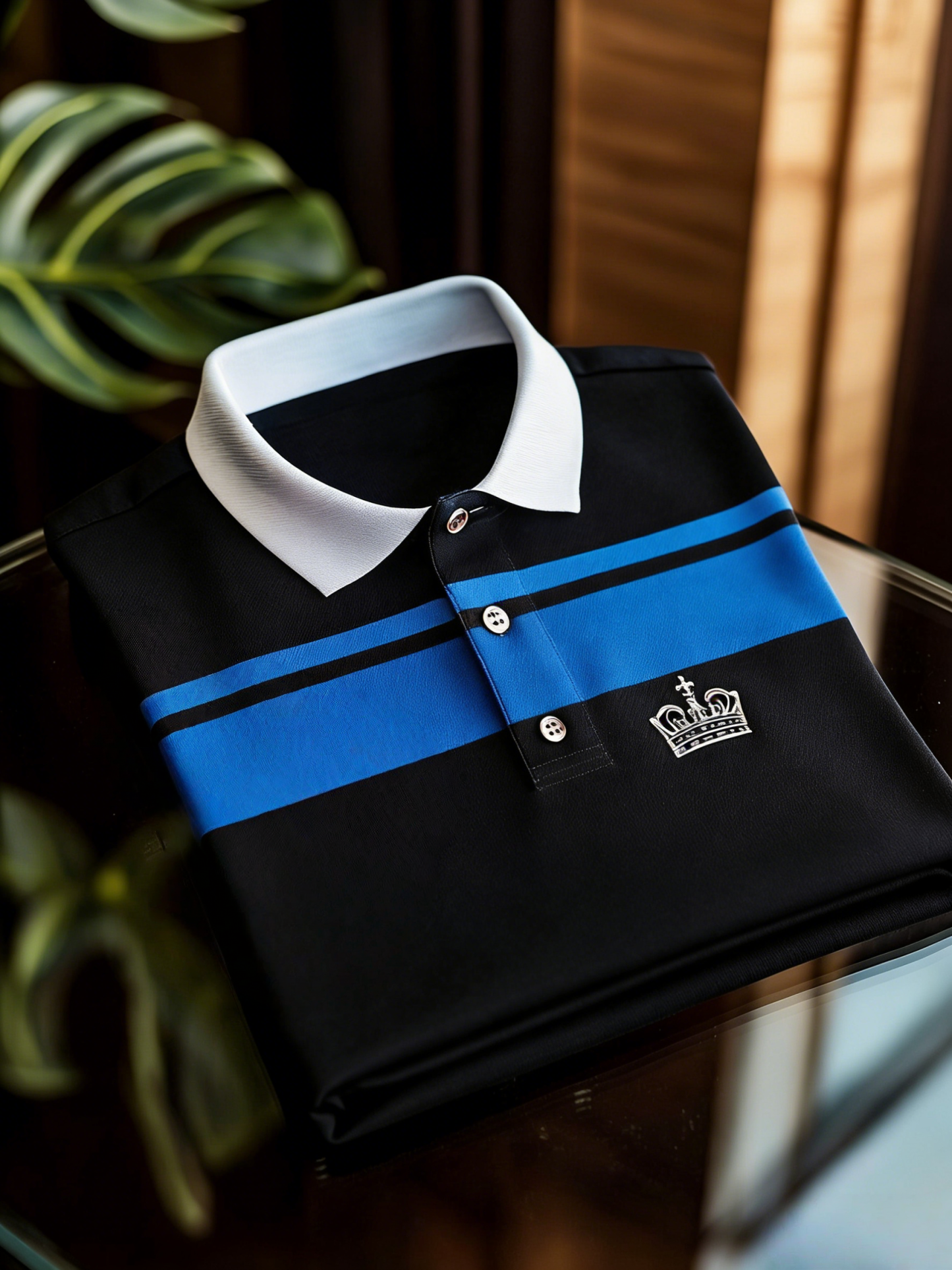 Men's Classic Business Button Short Sleeve Polo Shirt