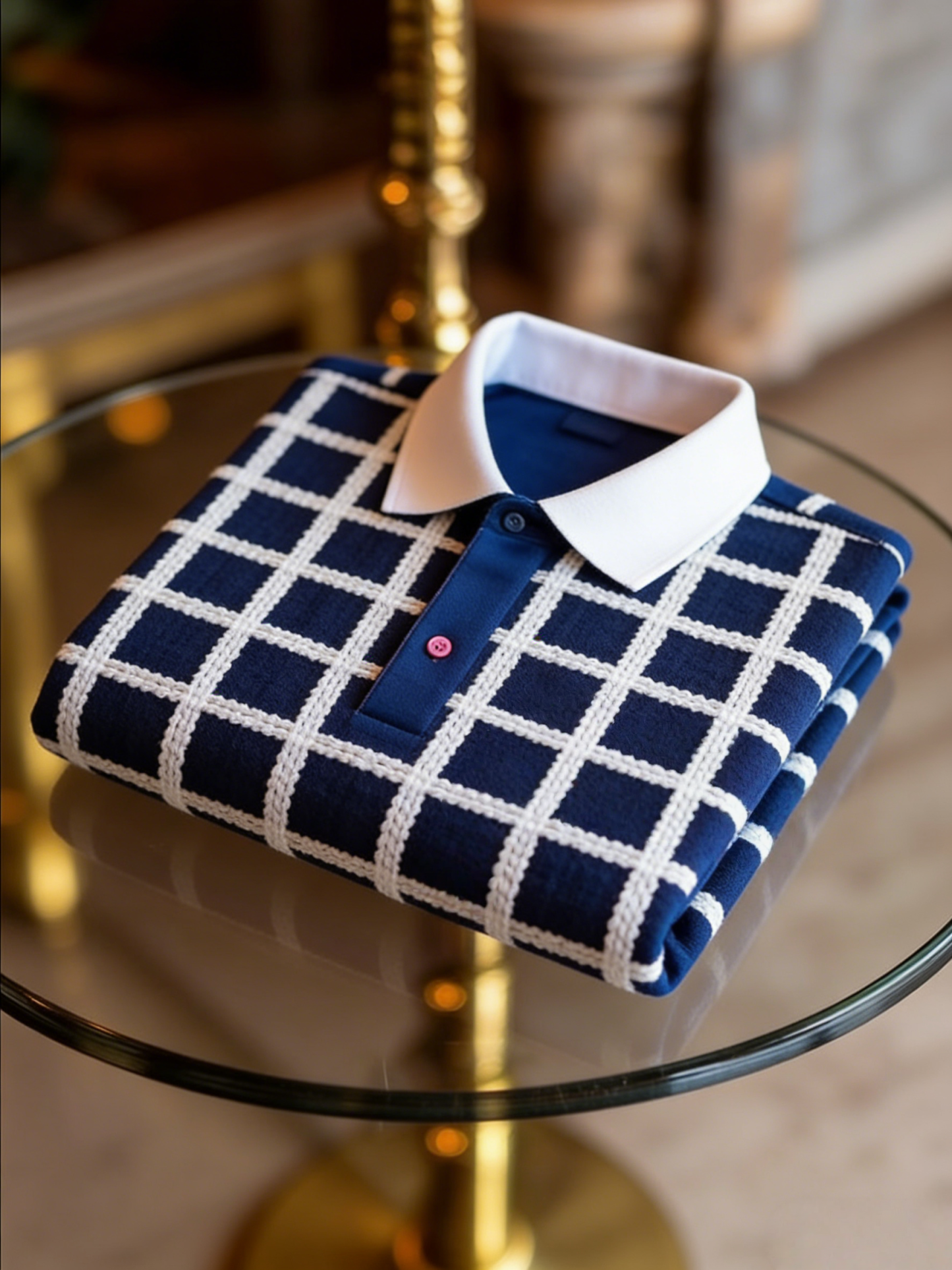 Men's Classic Business Button Short Sleeve Polo Shirt